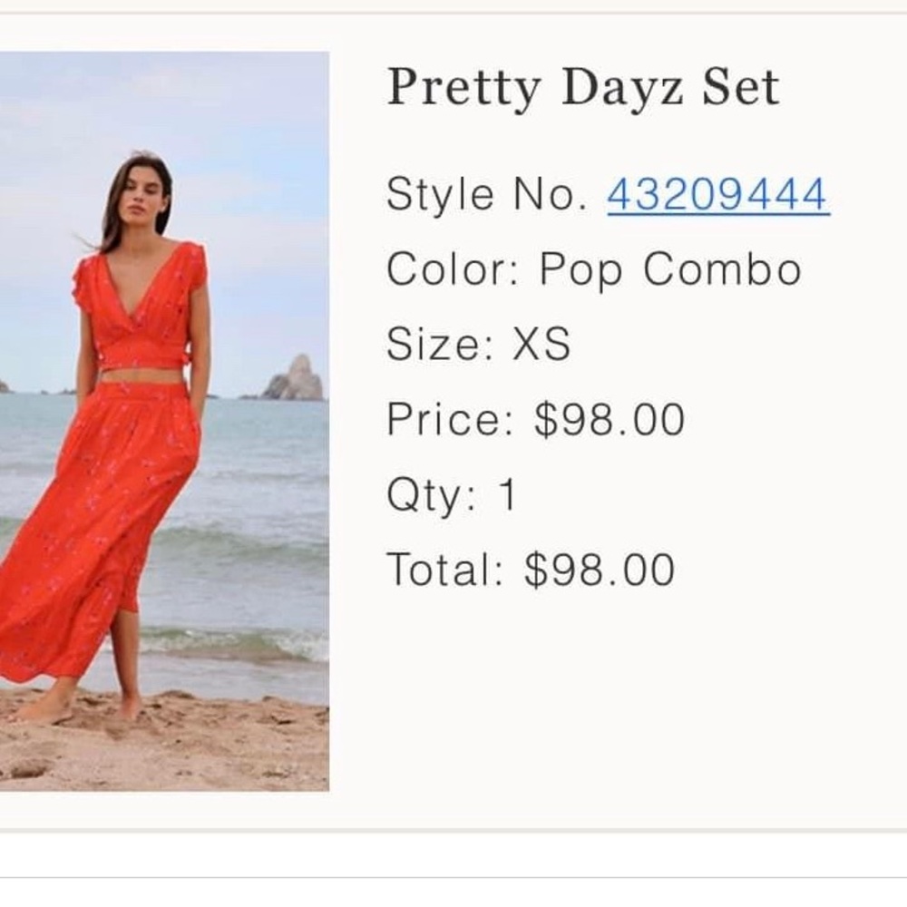 Free People Bright Orange Floral Maxi Dress - Picture 8 of 8